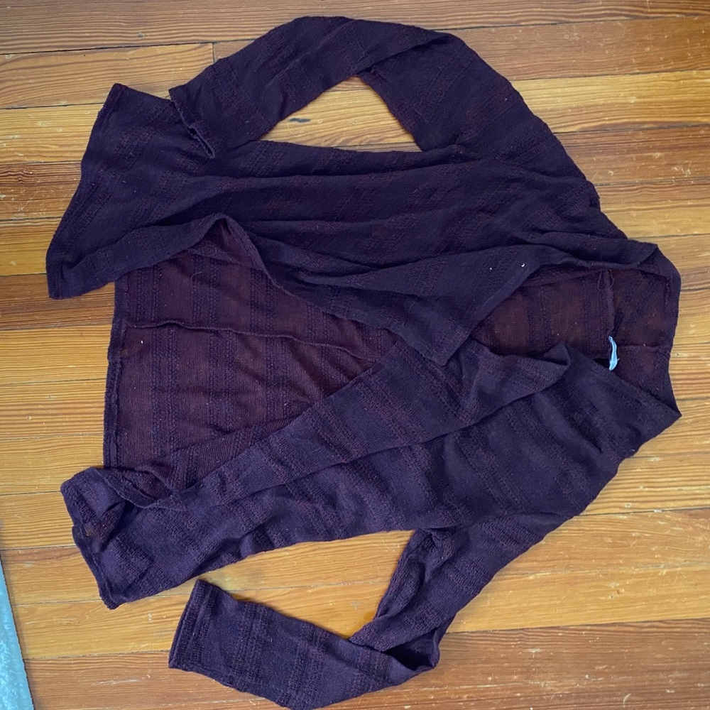 Purple cardigan
